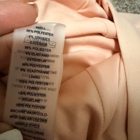 NWT Vince Camuto Pink V-Neck Sleeveless Ruffle Trim mini Dress Women’s Size 4 - Picture 6 of 11